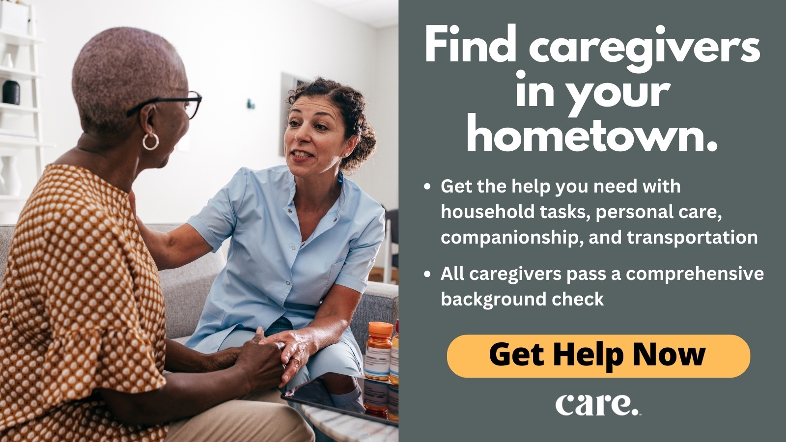 Find Local Caregivers. Get Help Now.