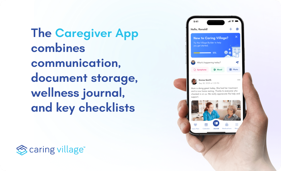 Image of the Caring Village’s Caregiver App