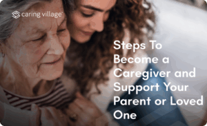 A young woman holding an elderly woman