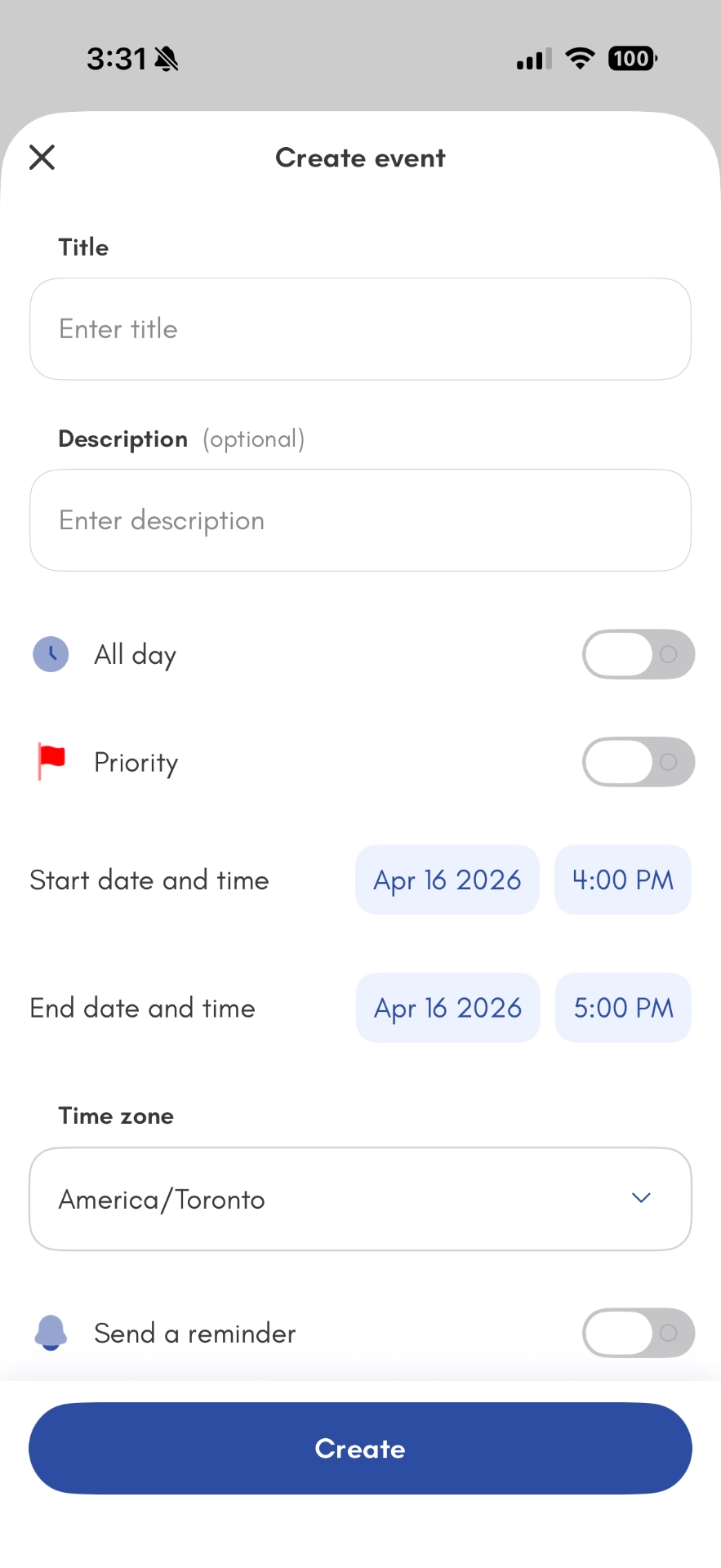 create event calendar