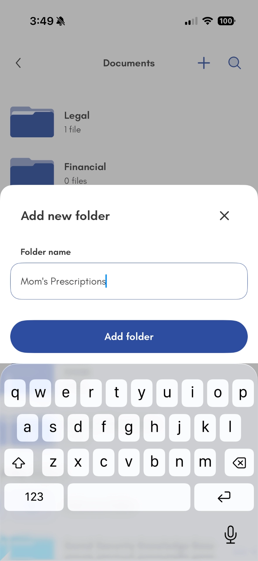 document add folder