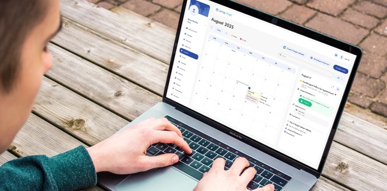 caringvillage app calendar