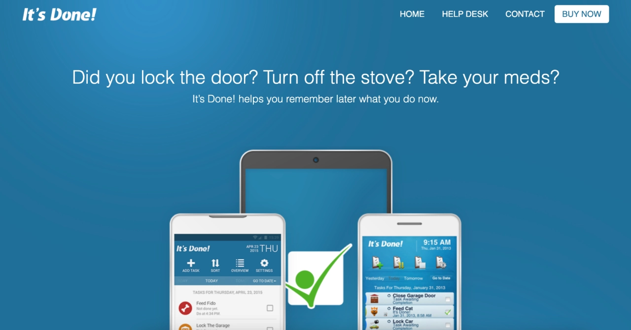 its done homepage