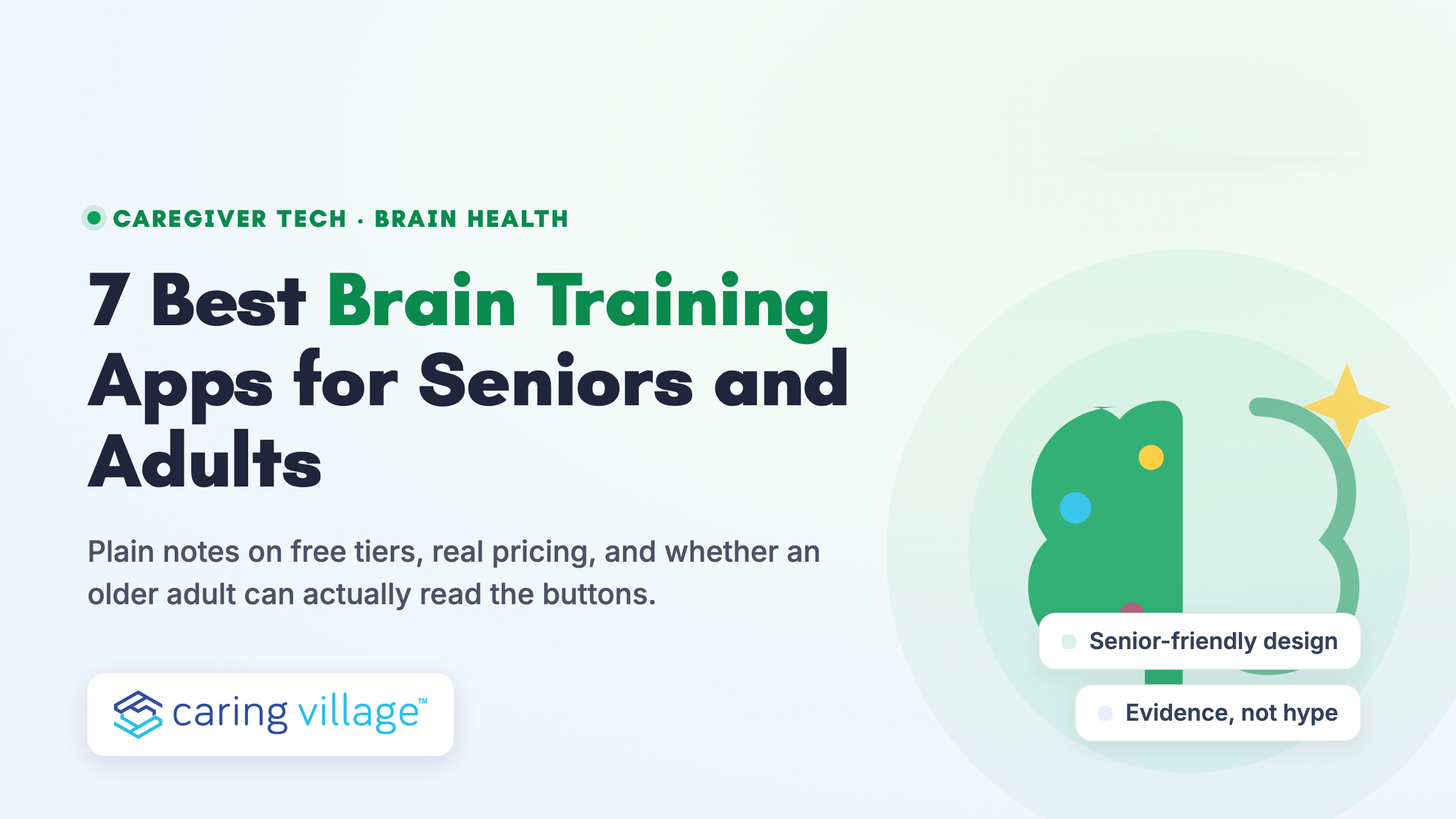 Caring Village guide to the 7 best brain training apps for seniors and adults in 2026