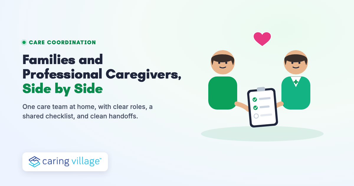 Caring Village guide to families and professional caregivers working together as one care team