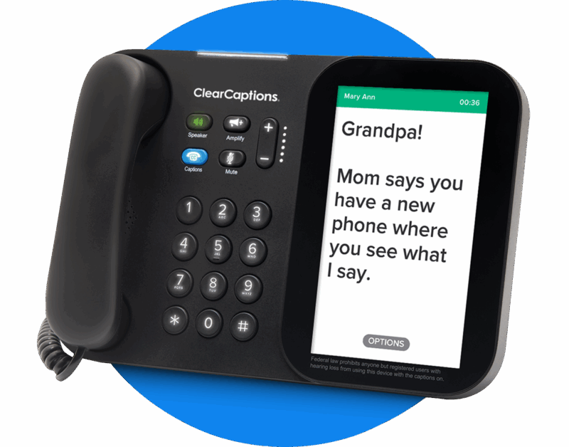 ClearCaptions home caption phone