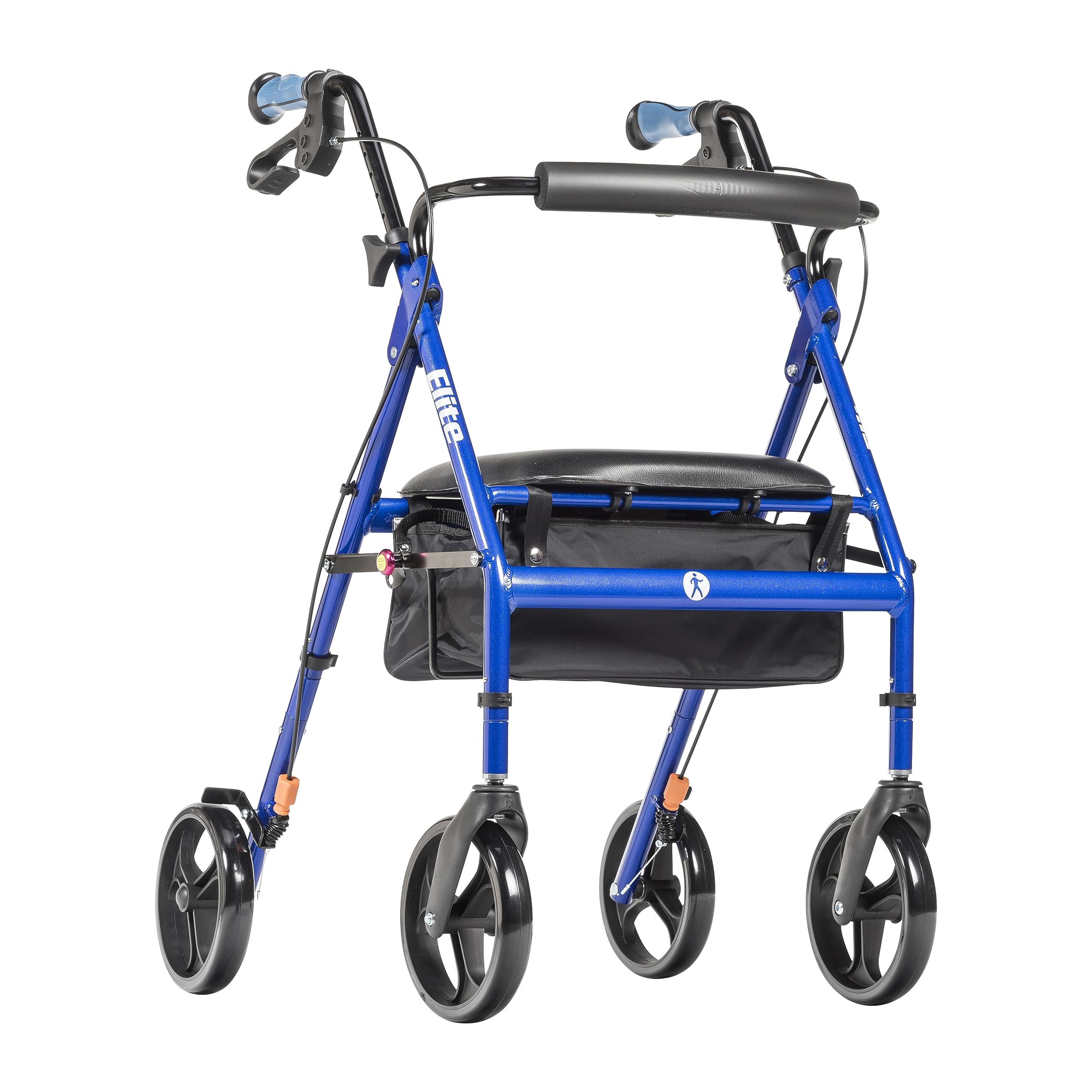 Hugo Elite Rollator Walker with seat, backrest, and saddle bag