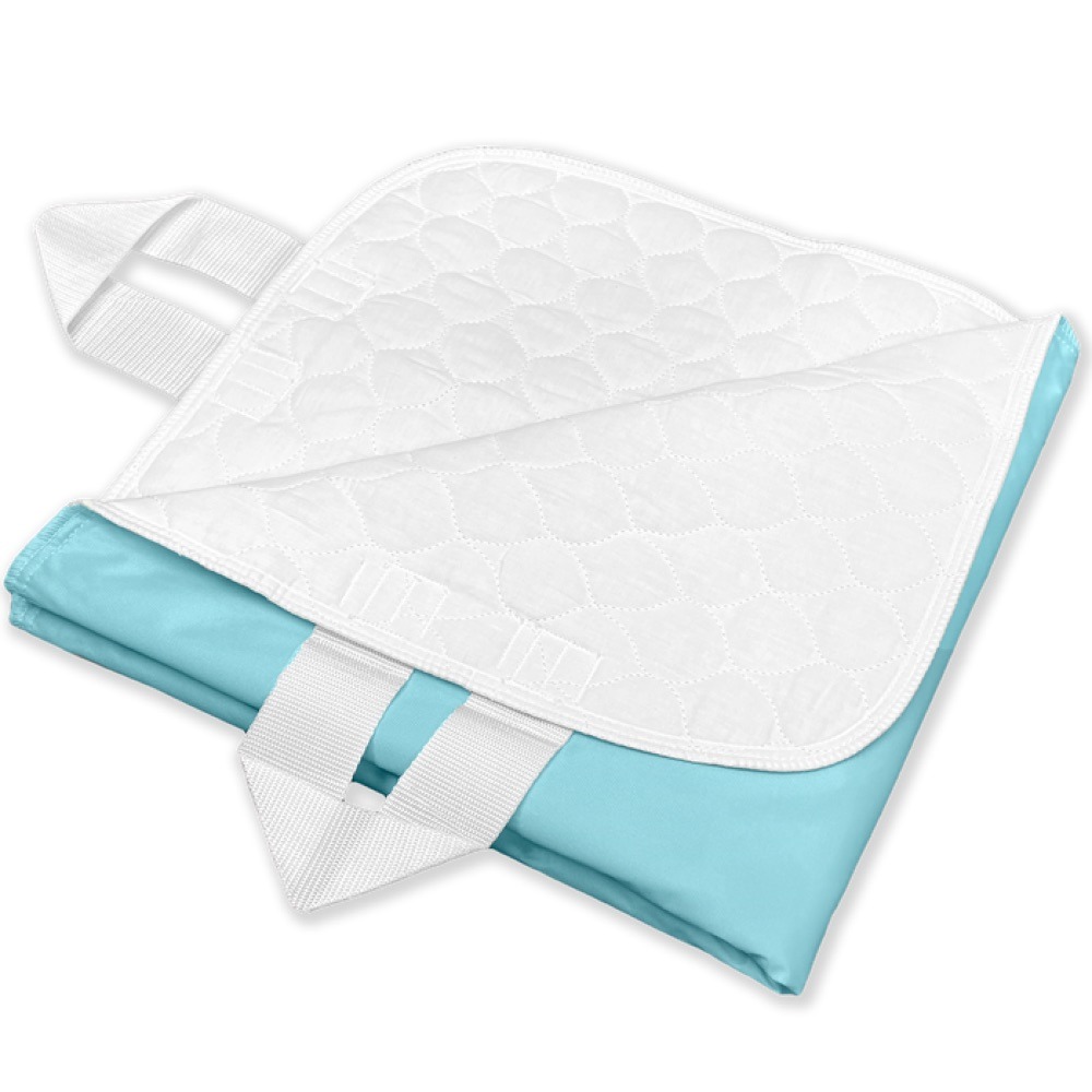 RMS Ultra Soft 4-layer washable incontinence bed pad with four reinforced handles