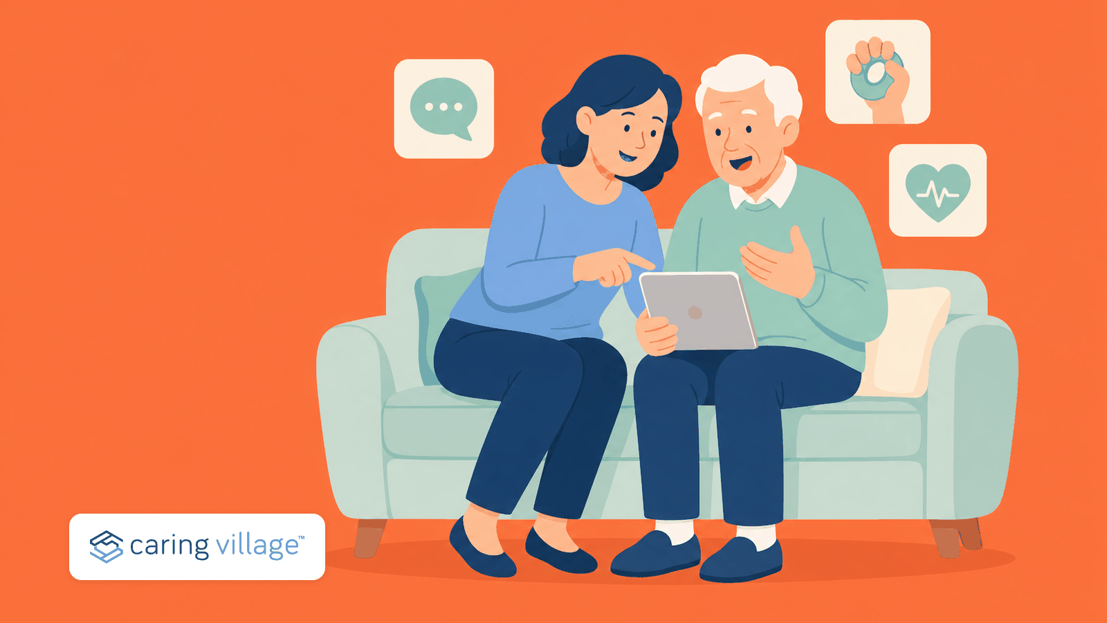 Caring Village guide to the 11 best apps for stroke patients and caregivers, covering speech practice, hand therapy, captions, and medication reminders