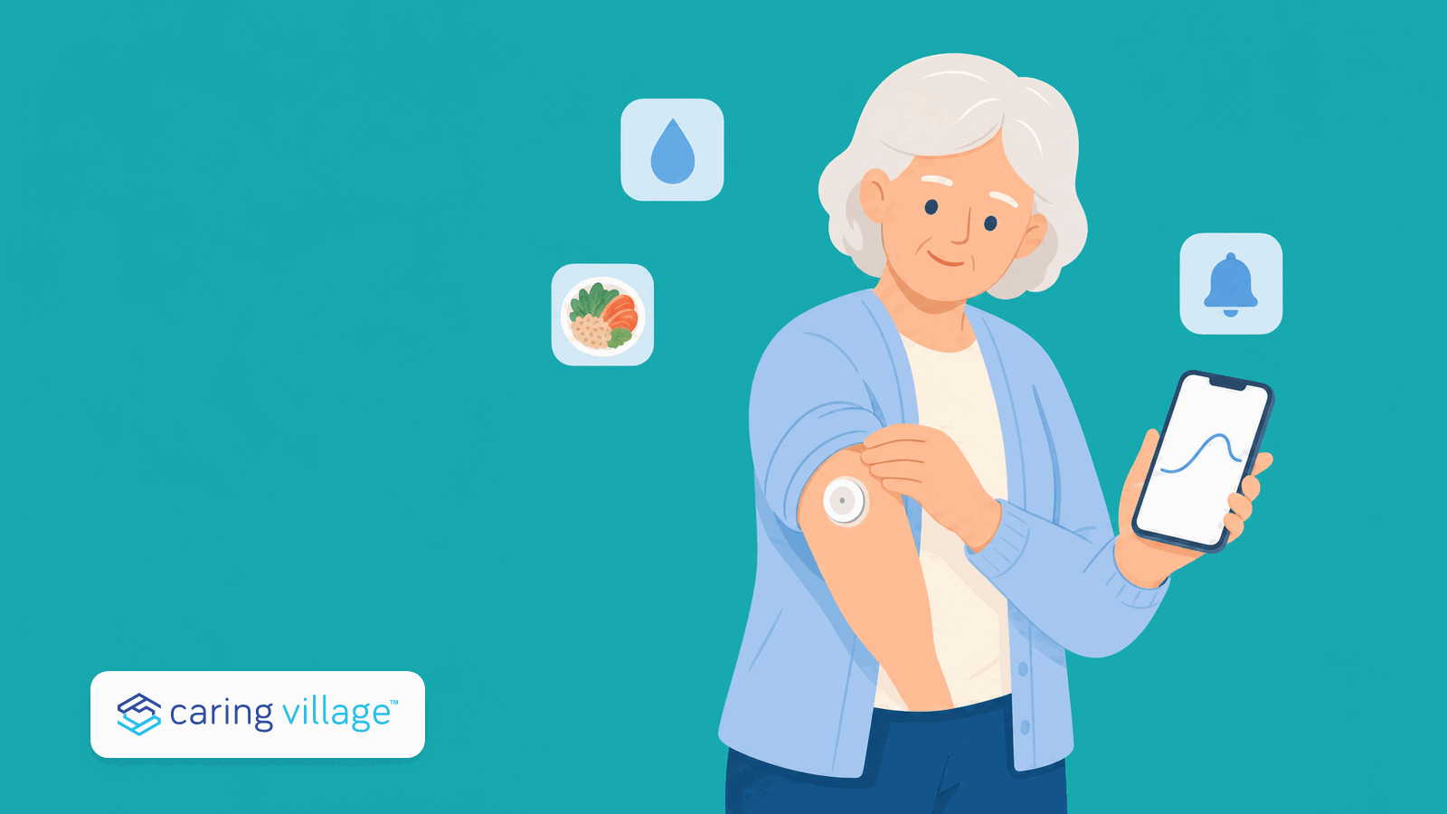 Caring Village guide to the best diabetes apps for families and caregivers, covering glucose sharing, medication reminders, and shared care coordination