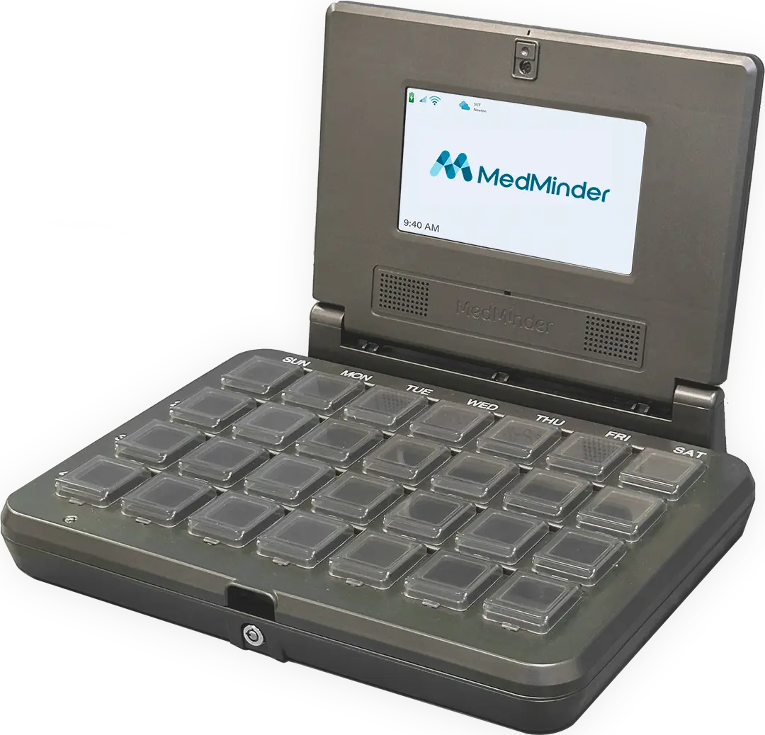 MedMinder Maya and Jon pill dispenser