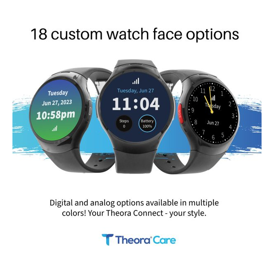 Theora Connect smartwatch GPS tracker for dementia