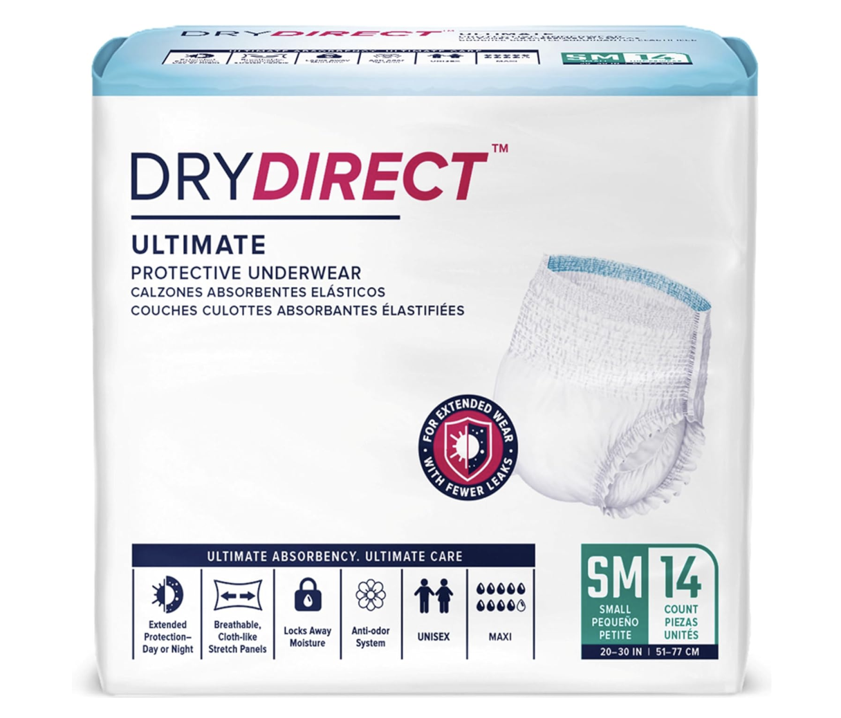 DryDirect Ultimate protective underwear package
