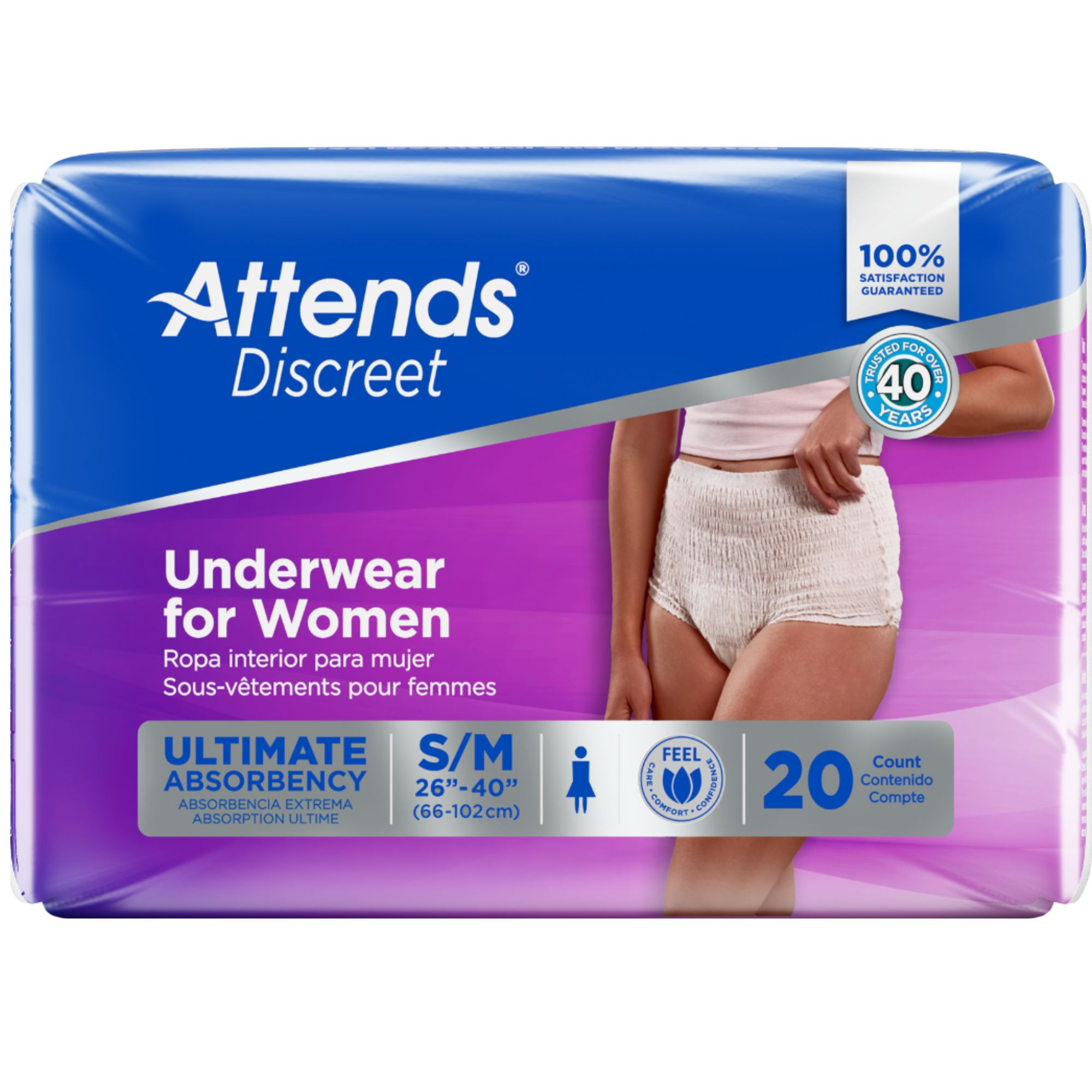 Attends Discreet underwear for women package