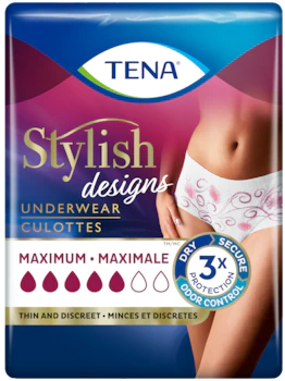 TENA Stylish Designs Maximum protective underwear for women